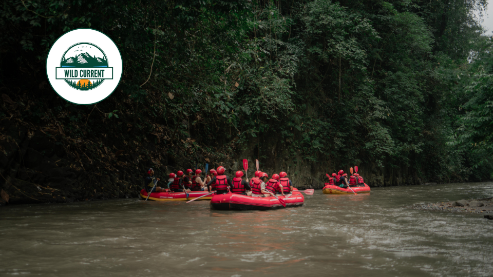 family enjoying rafting ubud bali trip